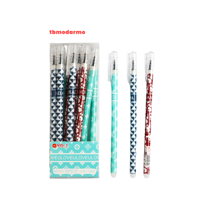 Tbmo VIS-1 Pack Bolpen Erasable / Dpt Di Hapus Fancy