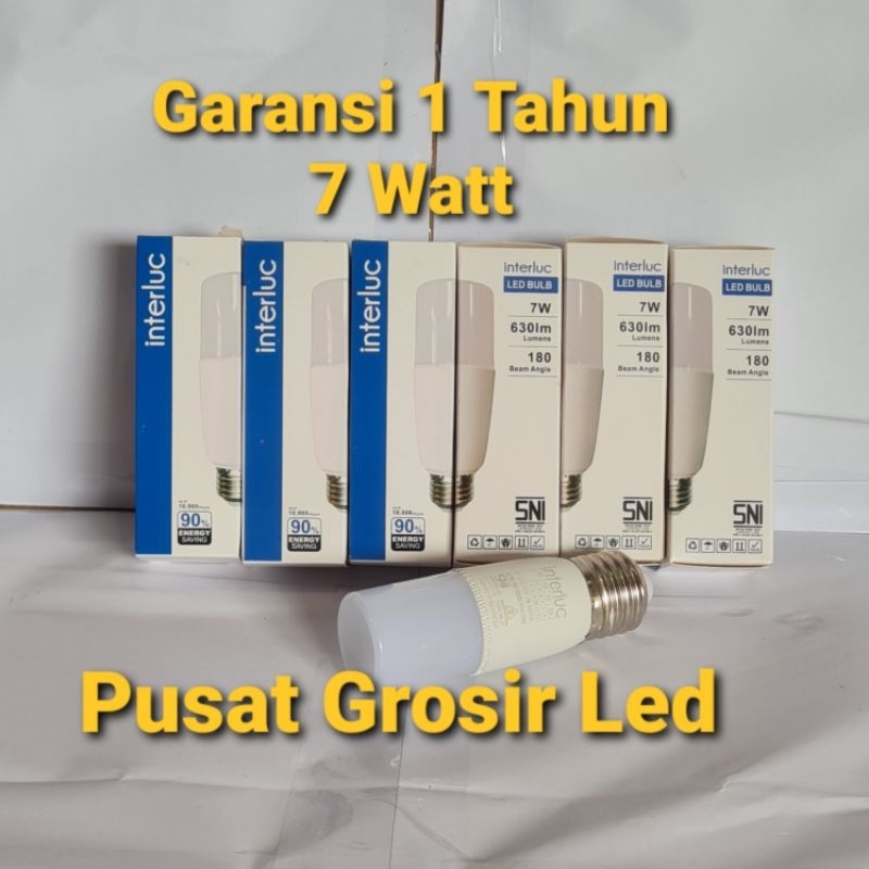 Lampu Led Stick E27 INTERLUC 7 Watt 7W Garansi 1 Tahun