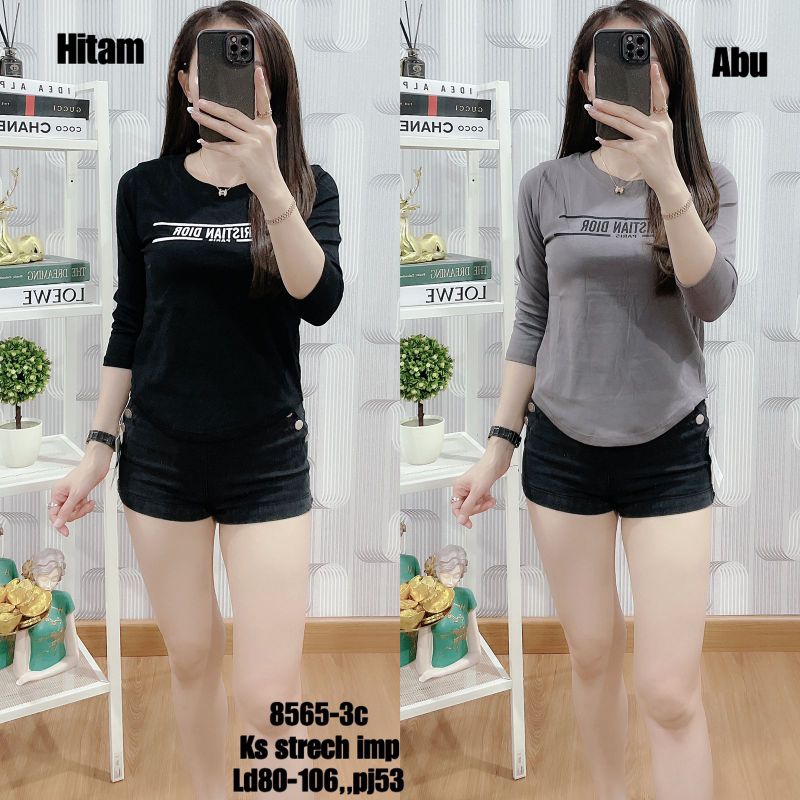 Kaos Strech Import Merk Christian Dior LD 80-106 PJ 53✨