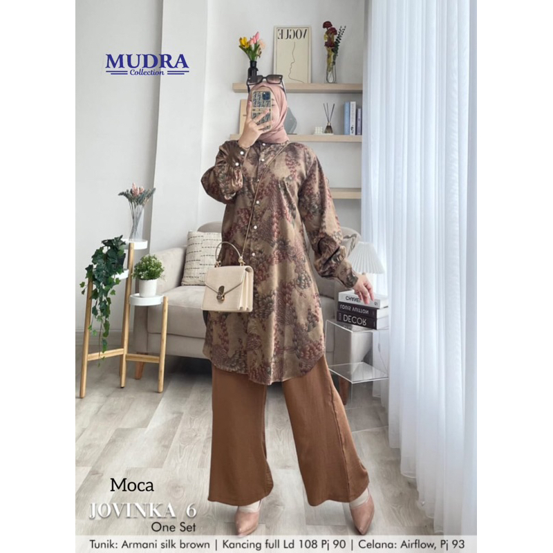 GISCA SET DELINA SET BY MUDRA SETELAN LEBARAN BAJU MUSLIM BAJU LEBARAN Setelan ONE SET