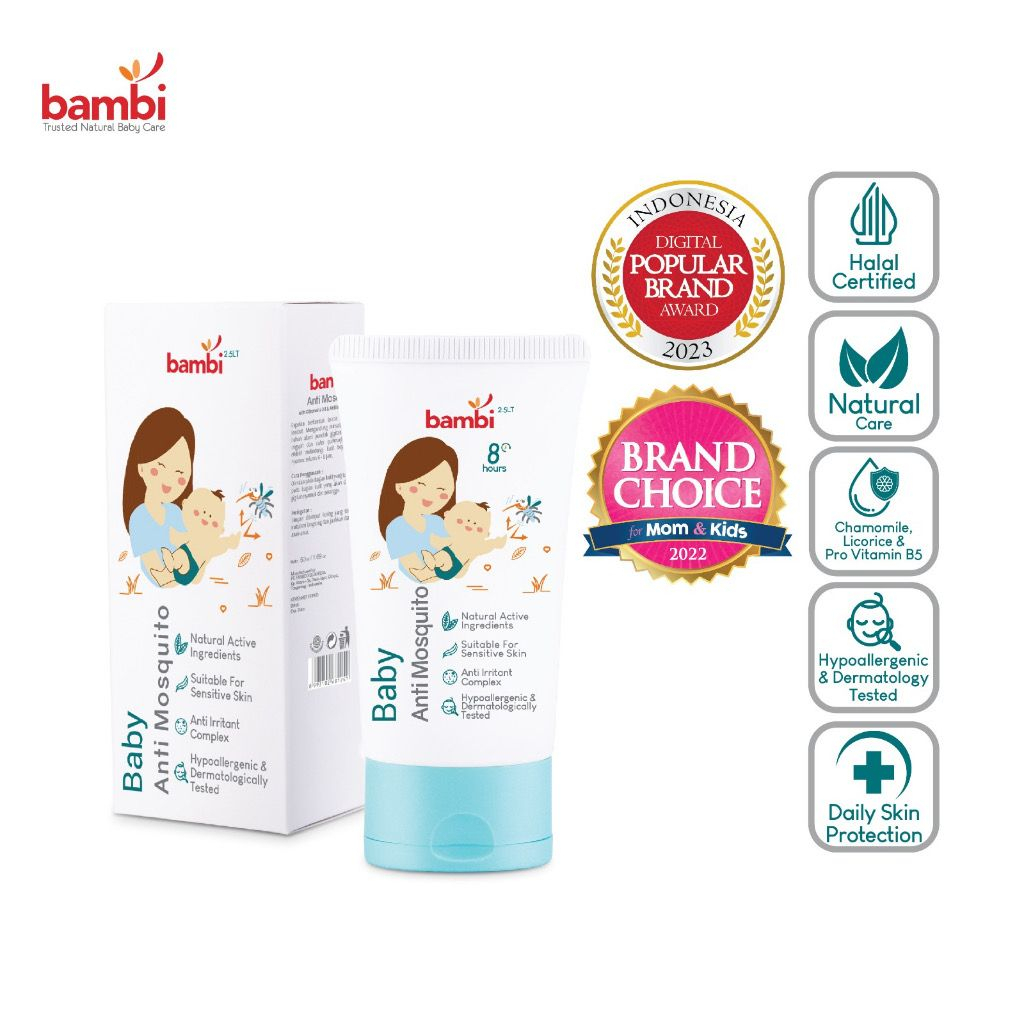 Bambi - Baby Skin Protectant - Baby Anti Mosquito - Lotion Bayi Anti Nyamuk - Byebye Bug Lotion