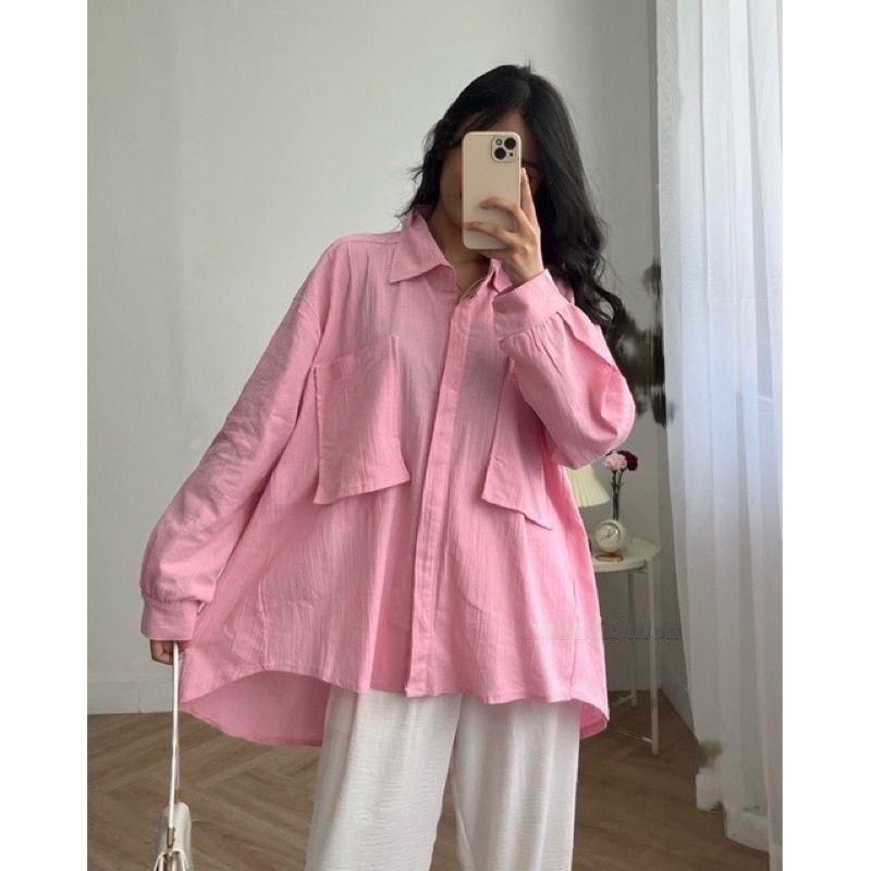 NIKI SHIRT / KEMEJA OVERSIZE LENGAN PANJANG