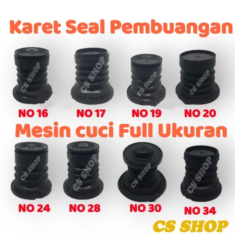 KARET SEAL BELOW PEMBUANGAN MESIN CUCI UMUM UNIVERSAL/KARET PEMBUANGAN AIR MESIN CUCI FULL UKURAN