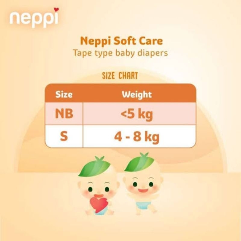 NEPPI Soft Care Diapers Tape NB44