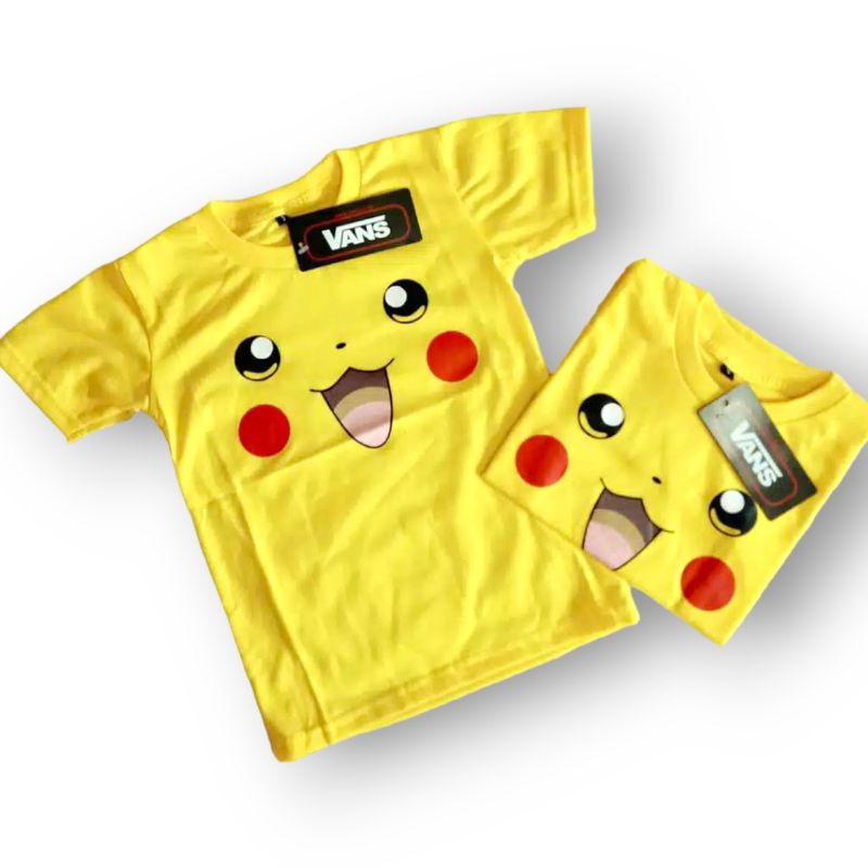 Baju Anak Perempuan Realpict KARTUN PIKACHU Kuning Bisa COD - Bahan Adem - Termurah