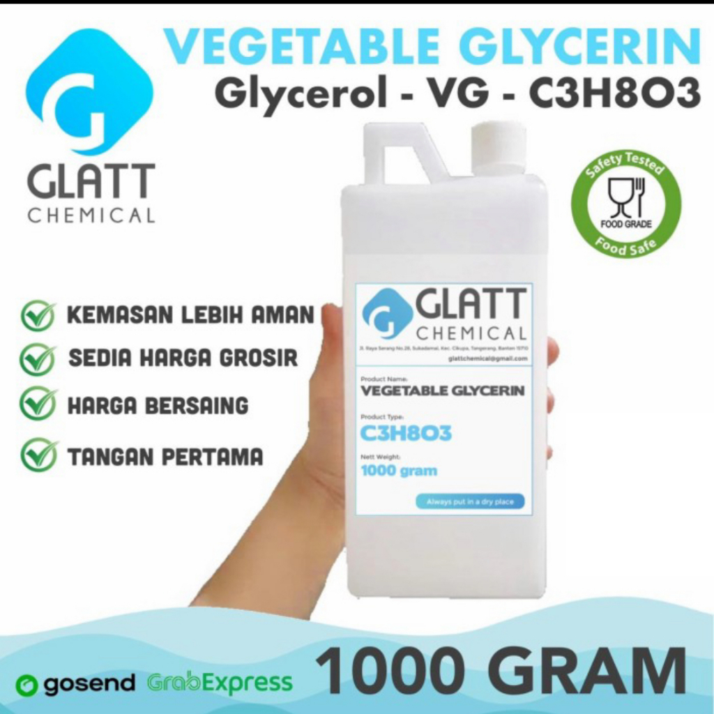 

Glycerin Gliserin Glycerol 1 Kg - VG - Glycol Gliserol Foodgrade