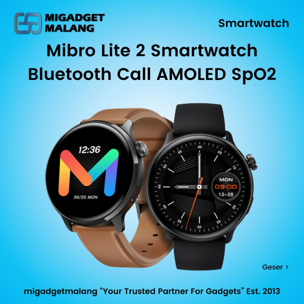 Mibro Lite 2 Lite2 Smartwatch Bluetooth Call AMOLED HD SpO2 2ATM AOD