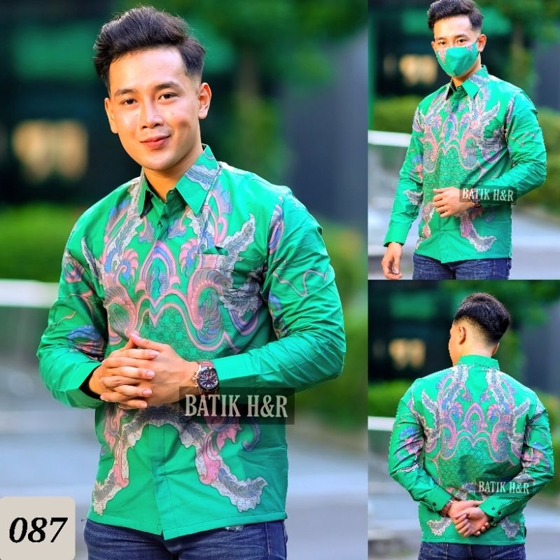 Baju Batik Lengan panjang Baju Batik lengan pendek Batik Solo Baju Batik Batik Premium Batik Original Batik Modern Batik H&amp;R Katun