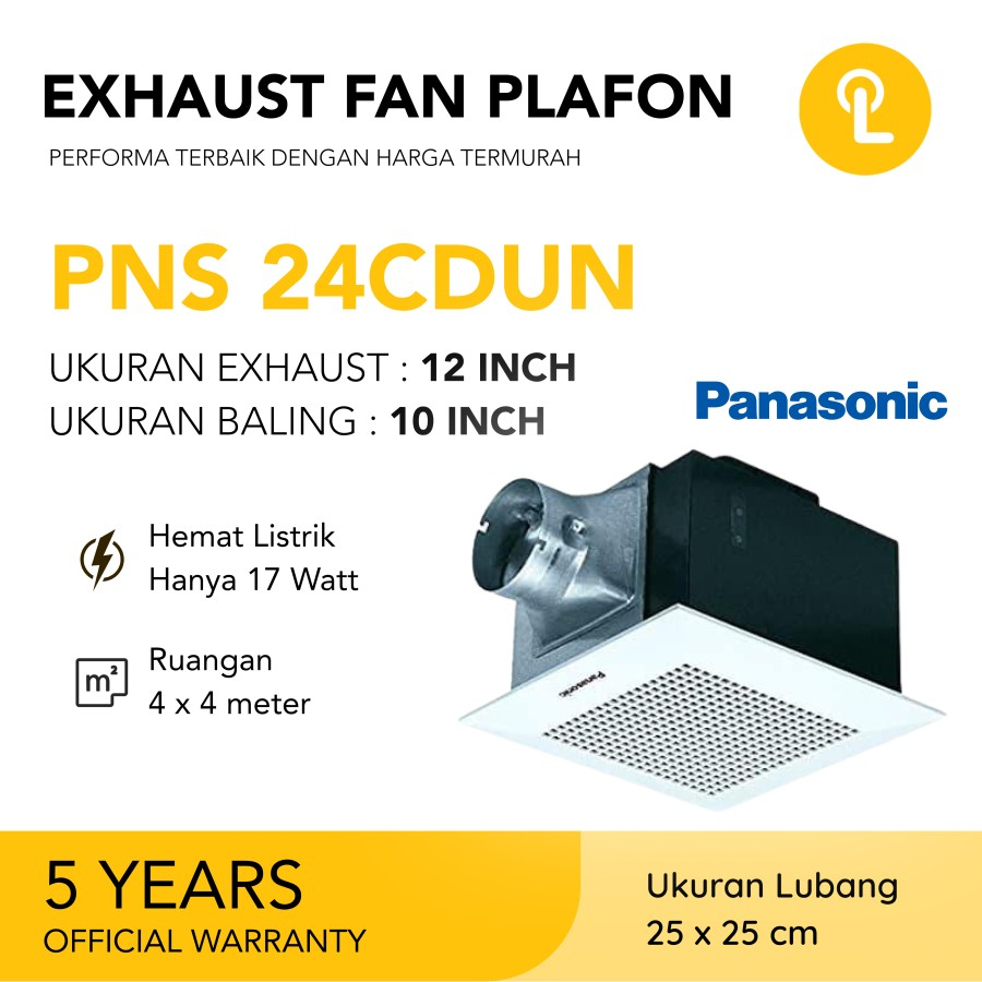 Exhaust Fan Plafon Panasonic 10 inch Panasonic 24CDUN 24 CDUN2 24CDUN2 / Ceiling Exhaust Fan Panasonic 24