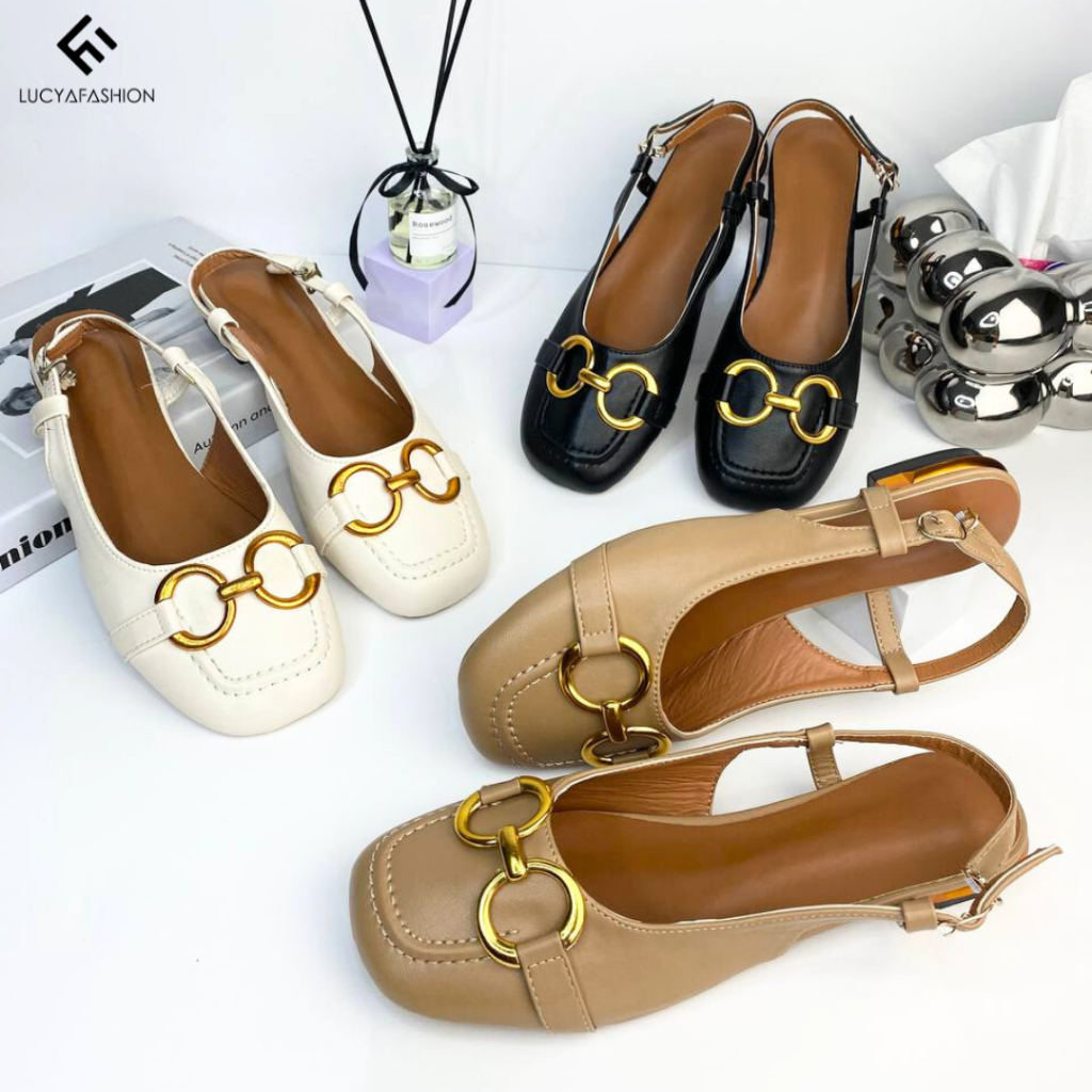 AGI0621 Sepatu Flat wanita import model Sling Back terbaru kekinian termurah cod jakarta