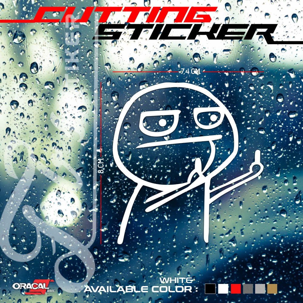 Stiker Cutting JDM Fucek | Stiker Cutting Meme Wajah Troll