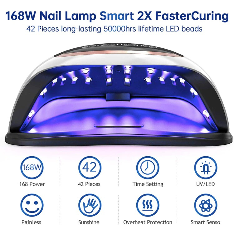 BLUEQUE Pengering Kutek UV Lamp Nail Dryer 168W - BQV3 - White