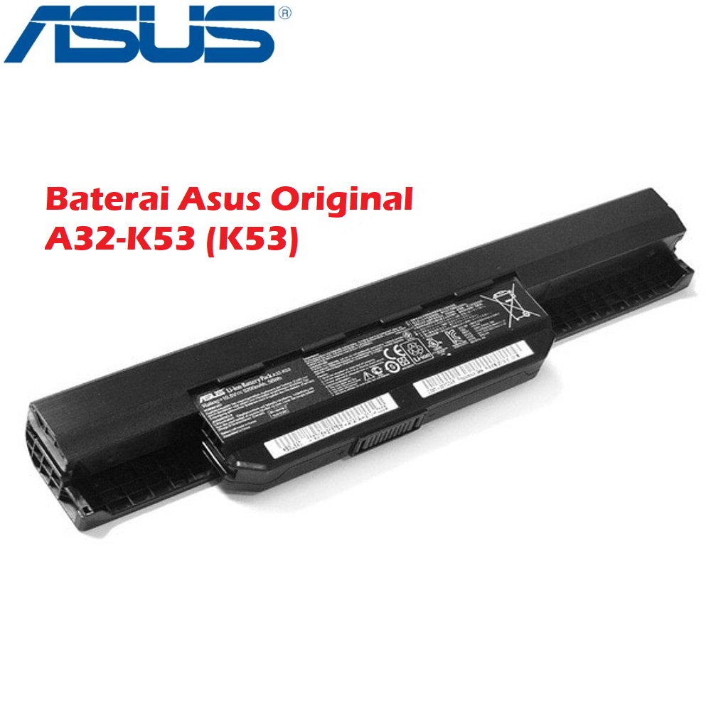 ORIGINAL BATERAI ASUS  A32-K53 K53 A43S A44H X44H X43U K43U K53 A43U A43SV X43 X44A A53 X53 X54 A83 X84 A32-K53 A43 A43JC A43U A43S A43SV A43JN A53 K43S K43TA K53U K53S K53JC K53SE K53SJ ORIGINAL, ASUS A43, A44, A53, A54, X43, X44, K43, K53, X53, X54