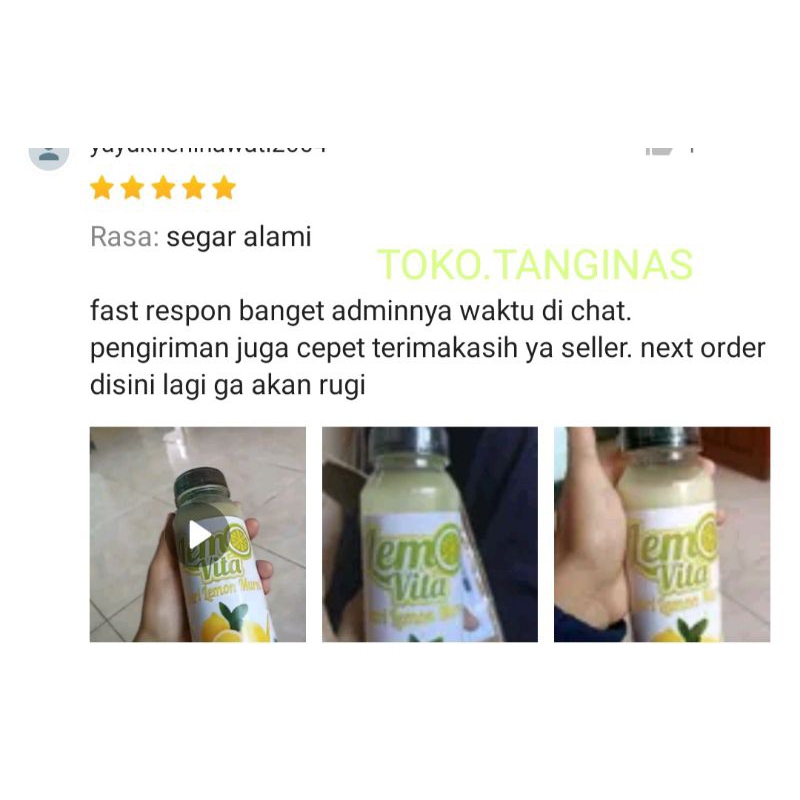 BPOM Halal Lemovita Sari Jus Lemon Murni 100% 250ml Jus Alami Murah