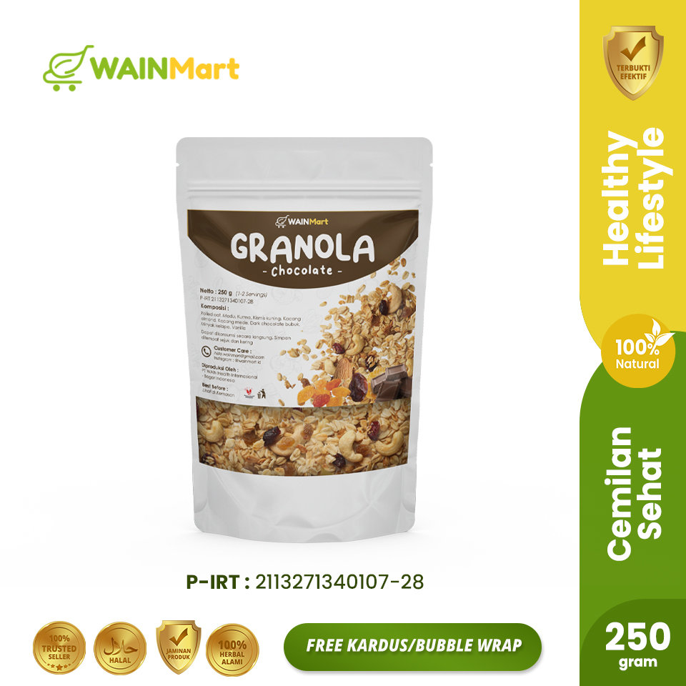 Granola Diet Sereal Sarapan Makanan Sehat High Quality Wainmart Varian Rasa Vanilla Chocolate Granola Diet 1kg Siap Makan