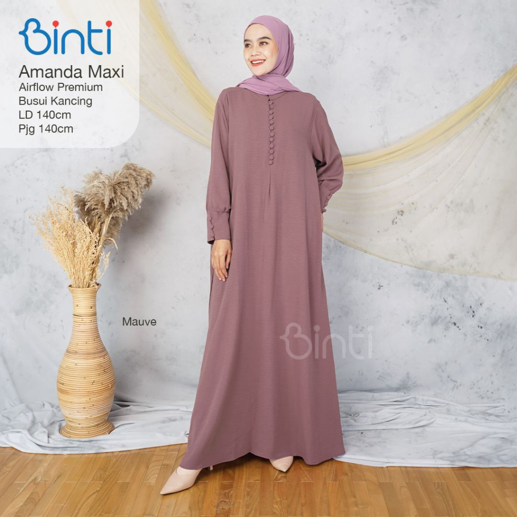 Amanda Baju Gamis Jumbo Wanita Ld 140 Big Size Terbaru