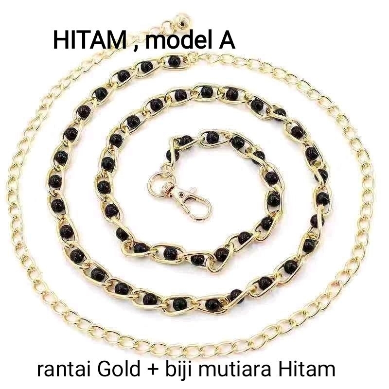 Ikat Pinggang Belt Rantai Slim Model Mutiara Imitasi Fashion Wanita 35gr Sabuk Wanita Cewek