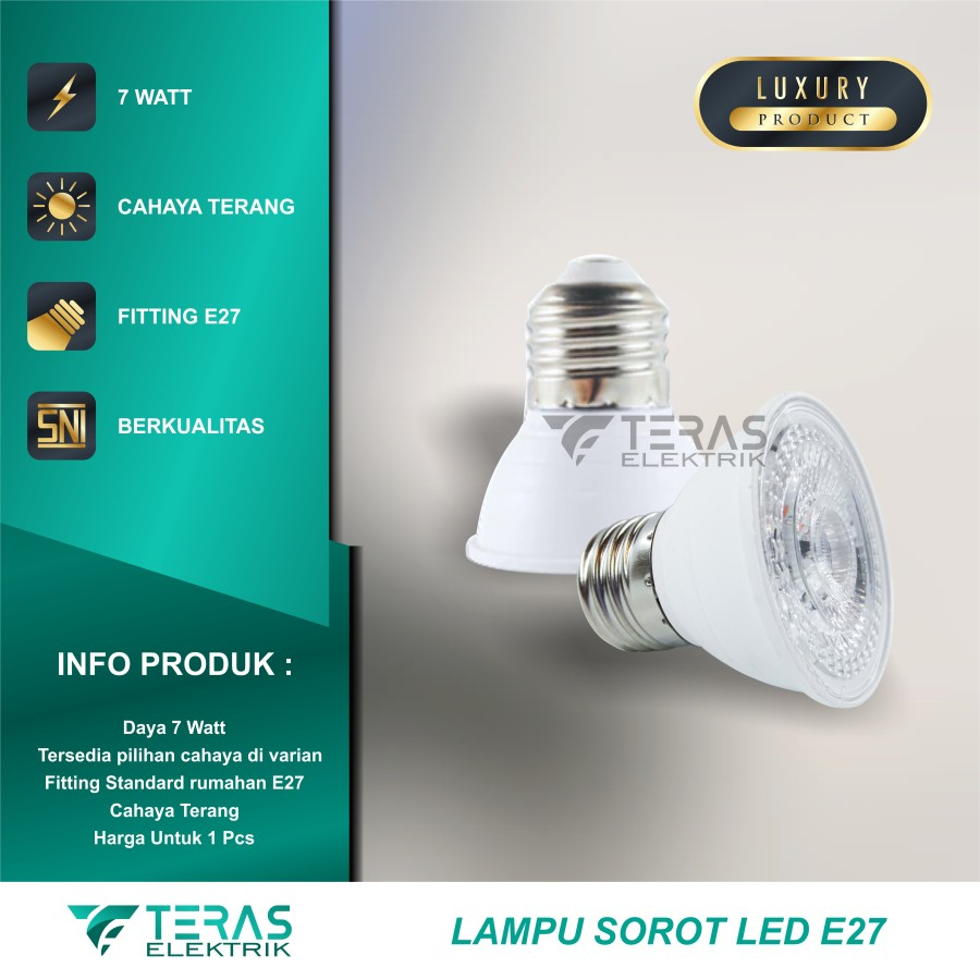 Lampu sorot halogen 7w lampu sorot rell track 7watt fitting standard