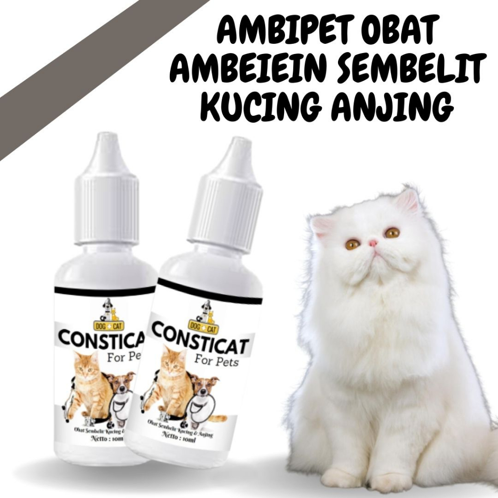 Obat Ambeien Sembelit Susah Buang Air Besar Kucing CONSTICAT 10 ML FEFARM