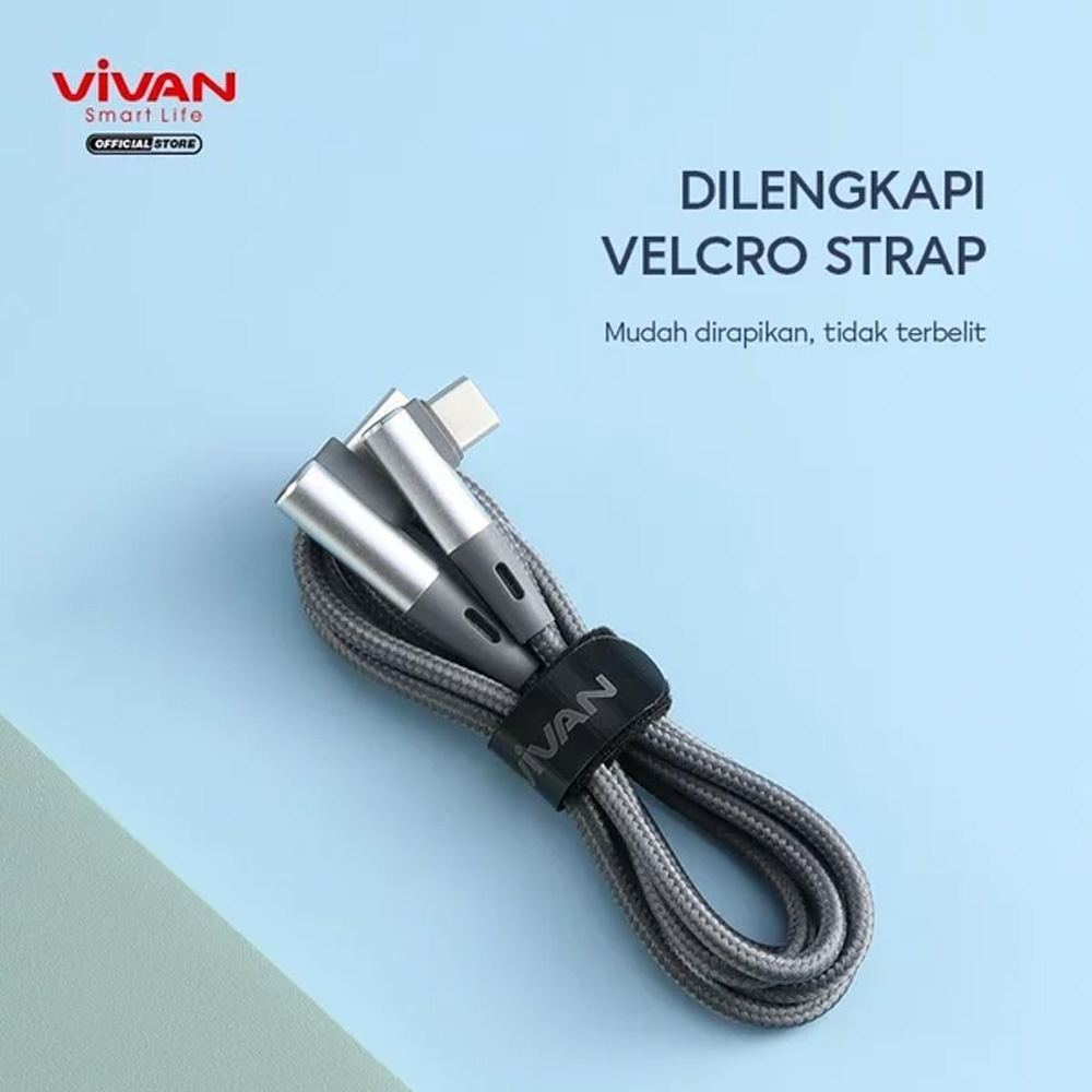 Kabel Data VIVAN BWC100S Kabel TYPE C 3A 100 CM Fast Charging Data Cable GAMERS Original