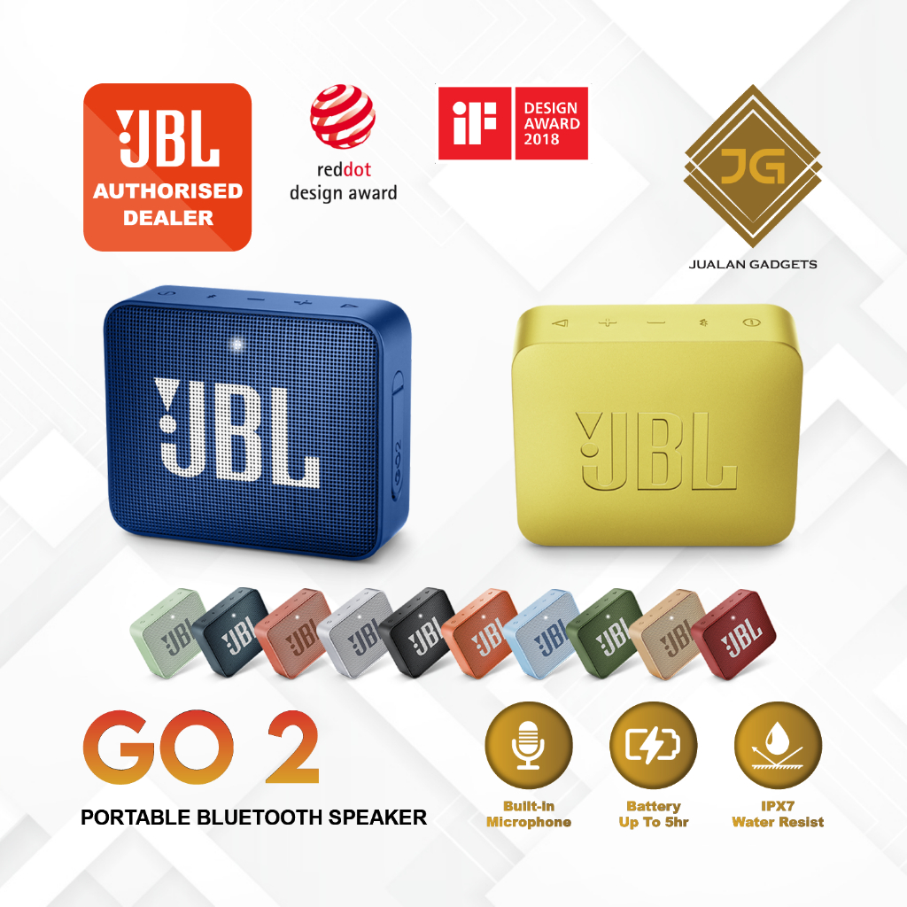 JBL GO 2 Speaker Bluetooth Original - Garansi Resmi IMS