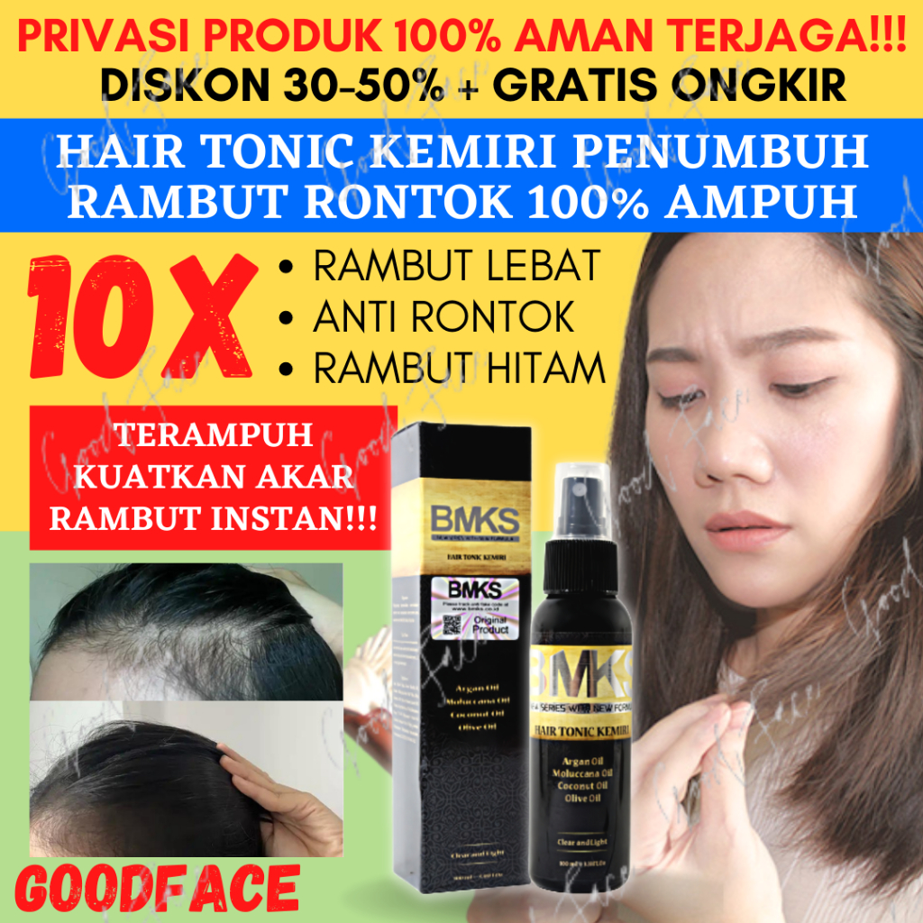 HAIR TONIC PENUMBUH RAMBUT AMPUH BMKS HAIR TONIC ORIGINAL BPOM