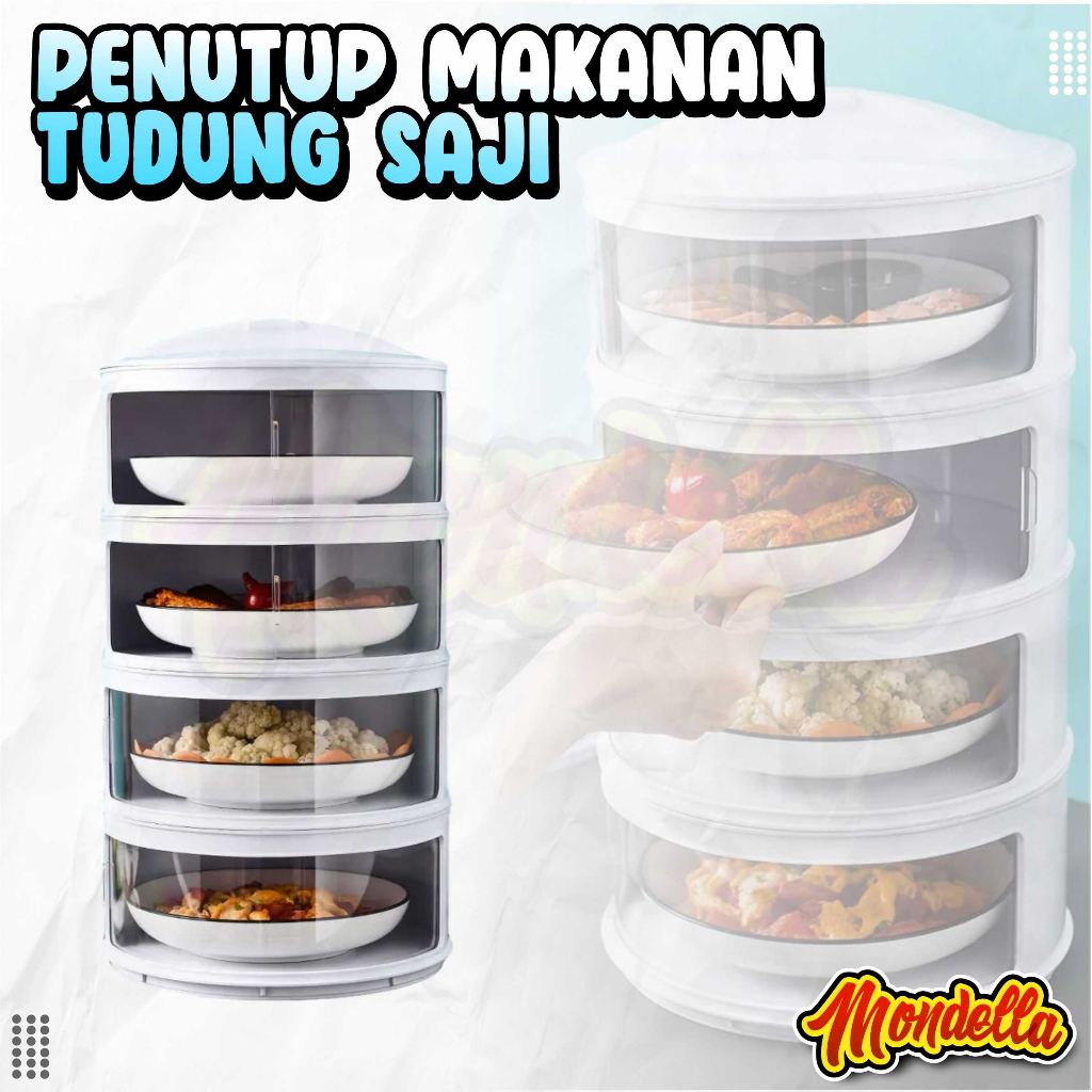 Food Cover Layer Penutup Makanan Tudung Saji Tutup Sayur Susun 4 Tingkat Tudung saja Modern Serbagun
