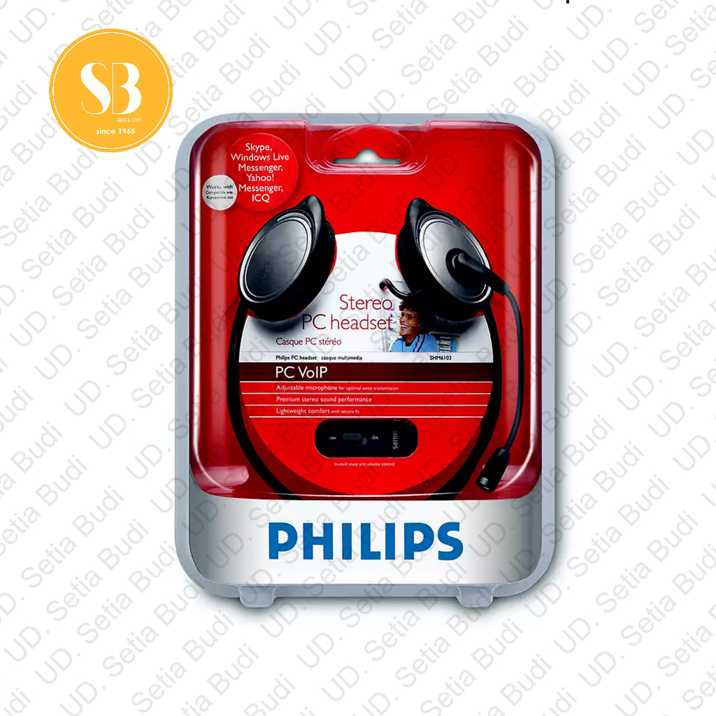 Headset NeckBand PC Voip Philips SHM-6103 Earphone Asli Jepang