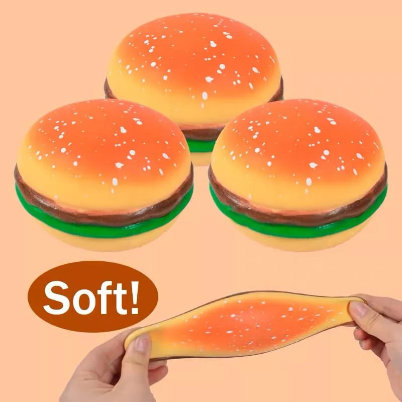 familygames SQUISHY BURGER squishy hamburger burger pencet remes anti stres mainan anak burger S041