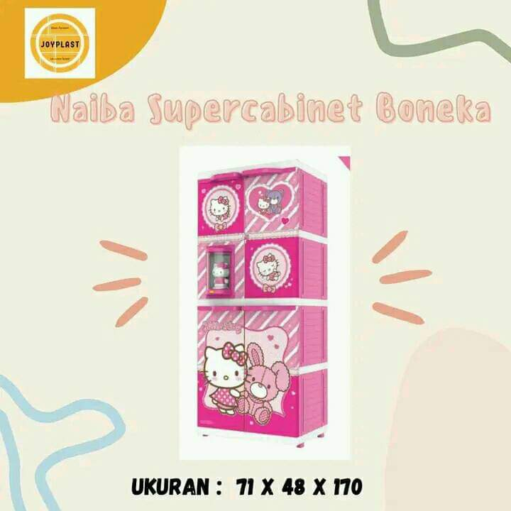 Lemari Plastik Boneka Susun 4 Naiba MSC DOLL 9284 Premium