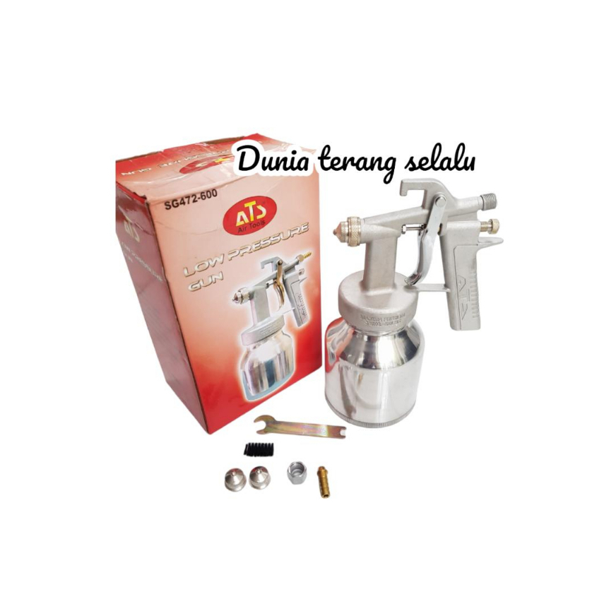 Spray Gun ATS 472 Tabung Bawah 600 ml - Semprotan Cat Tabung Bwh SG472 - Air Spray Gun - Sped Dico Spet Cat Ducco model Sagola - Low Pressure Gun ATS SG472-600