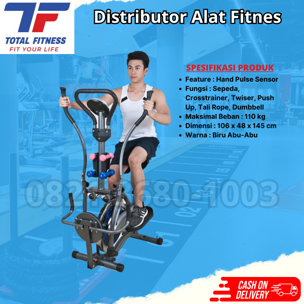 Sepeda Statis Orbitrack Plat Total Fitness 6 Fungsi