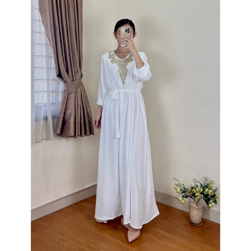 KAMICLOTHING.ID — Chayra Dress Semi Kaftan (fashion wanita muslim ramadhan lebaran)