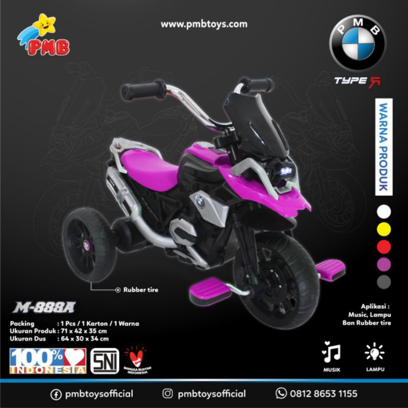 PMB Tricycle Rubber Tire M 88A  / Sepeda Anak Roda 3 PMB