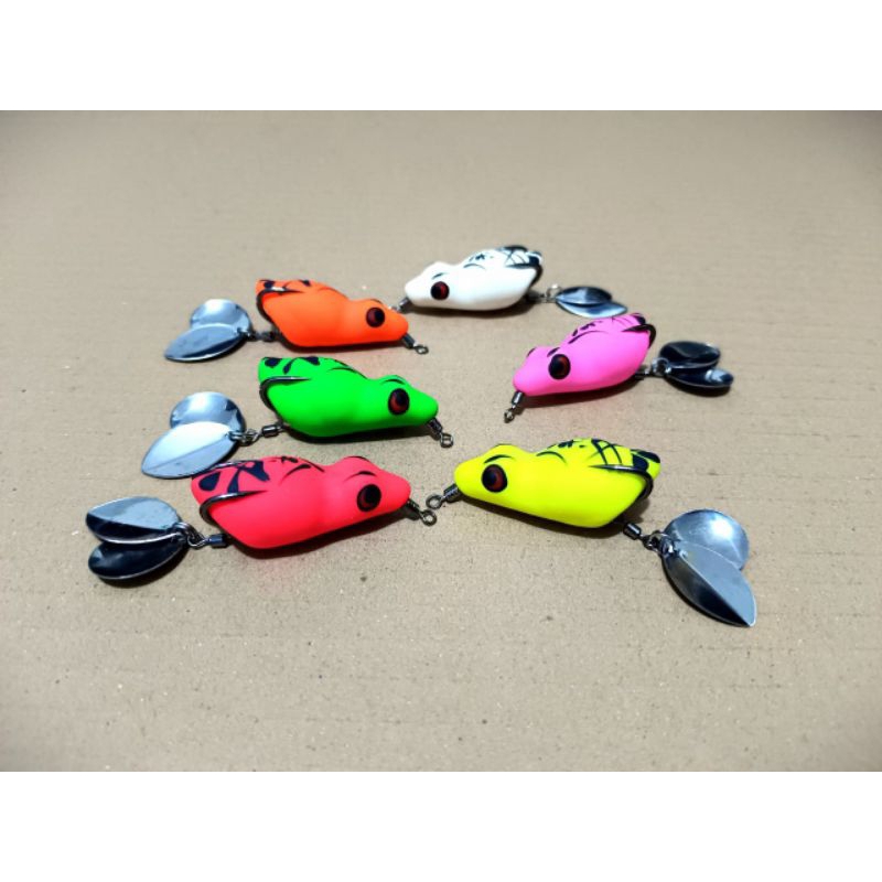 SOFT FROG ZAL LURE MODEL BEBEK UKURAN 4,2CM. UMPAN CASTING GABUS DAN TOMAN