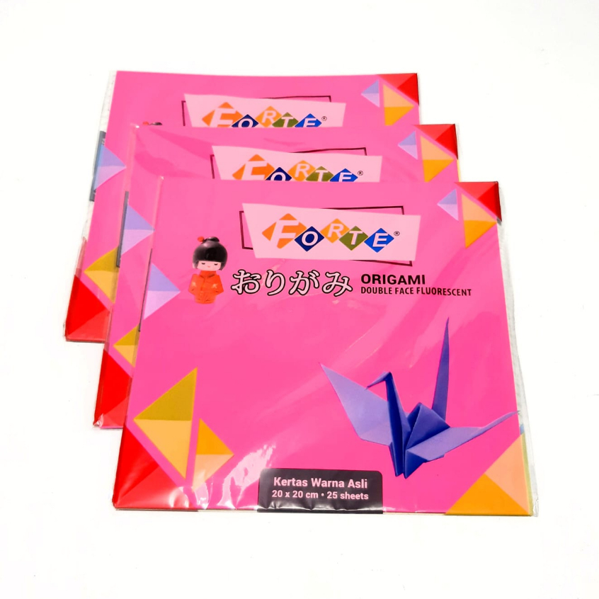 

Harga (1Packs/25 Sheets ) Kertas ORIGAMI Paper Double Fluorescent Uk20x20cm