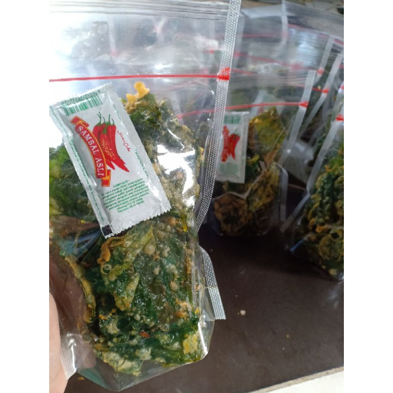 

keripik bayam kemasan 5000
