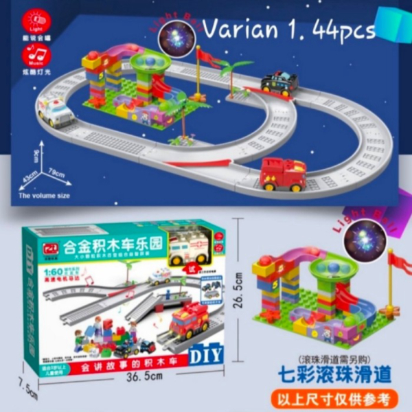 

Jual Mainan Anak DIY Bongkar Pasang Rail Mobil ~ DIY ASSEMBLE CAR RAIL - Track 44pcs Diskon