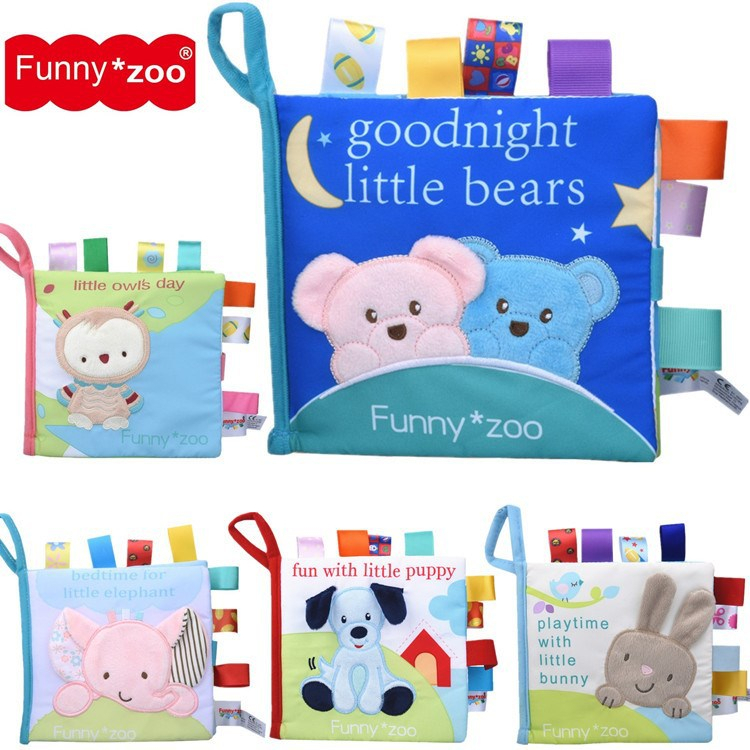 [BIG SALE] Mainan Edukasi Sensori Bayi Buku Kain Soft Cloth Book Warna Lembut 3D Rattle Montessori Buku Bantal Kerincingan Quiet Busy Book Softbook