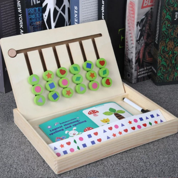 

Unik Mainan Edukasi Anak 2 in 1 LOGICAL THINKING and PUZZLE DRAWING BOARD - Shape Diskon