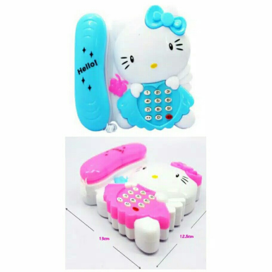 mainan anak telepon music musik phone telpon Hello kitty