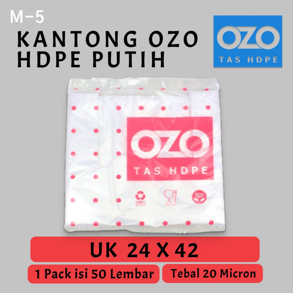 Kantong Plastik Kresek Bening Tebal UK 24x42 cm HDPE