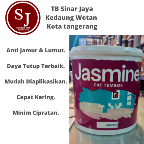 Jasmine Galonan 4.5 Kg Cat Tembok Dinding Plafon Interior Berkualitas Ekonomis -125 Royal