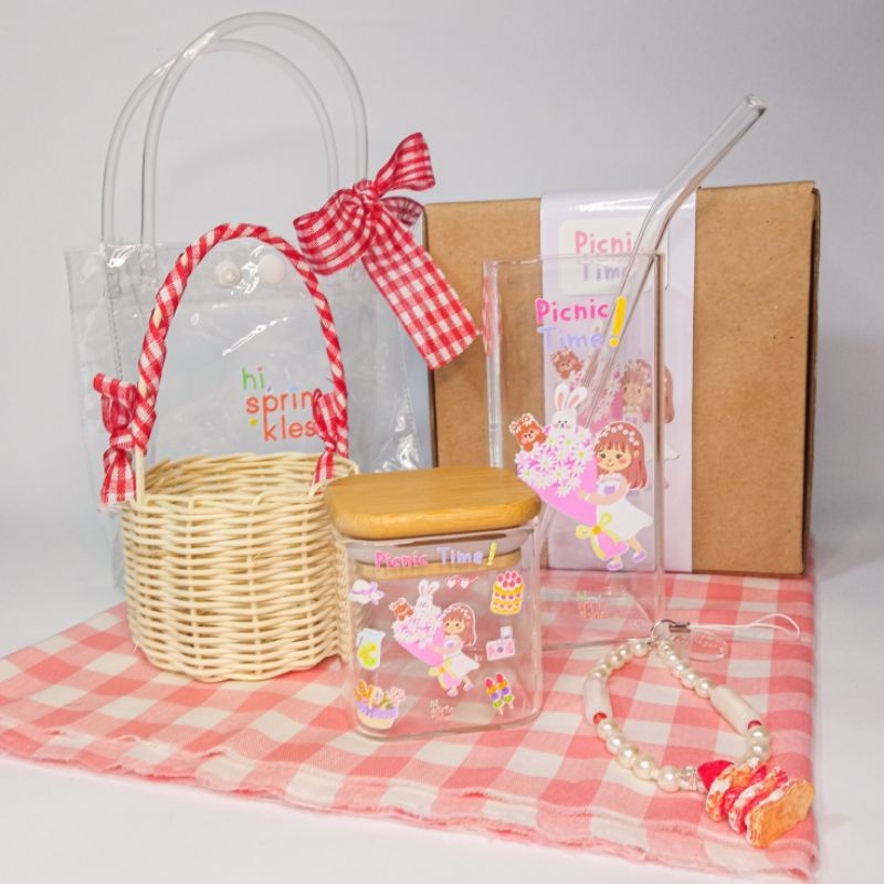 

[Free Gift] - Picnic Time Hampers! /Eid Hampers/Hampers Lebaran/Hampers Gelas + Toples