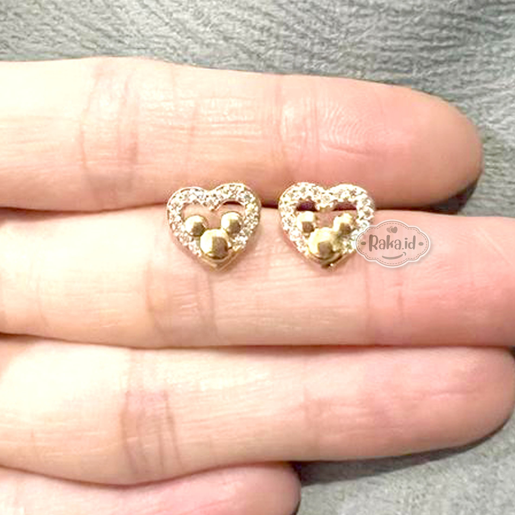 Anting Korean Style Anting Anti Karat Anting Tusuk Motif Love Mickey Blink 1281