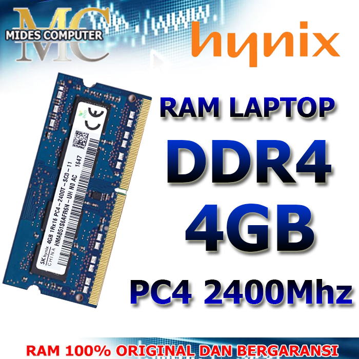 RAM MEMORY LAPTOP SODIMM DDR4 4GB 2400 ALL MERK