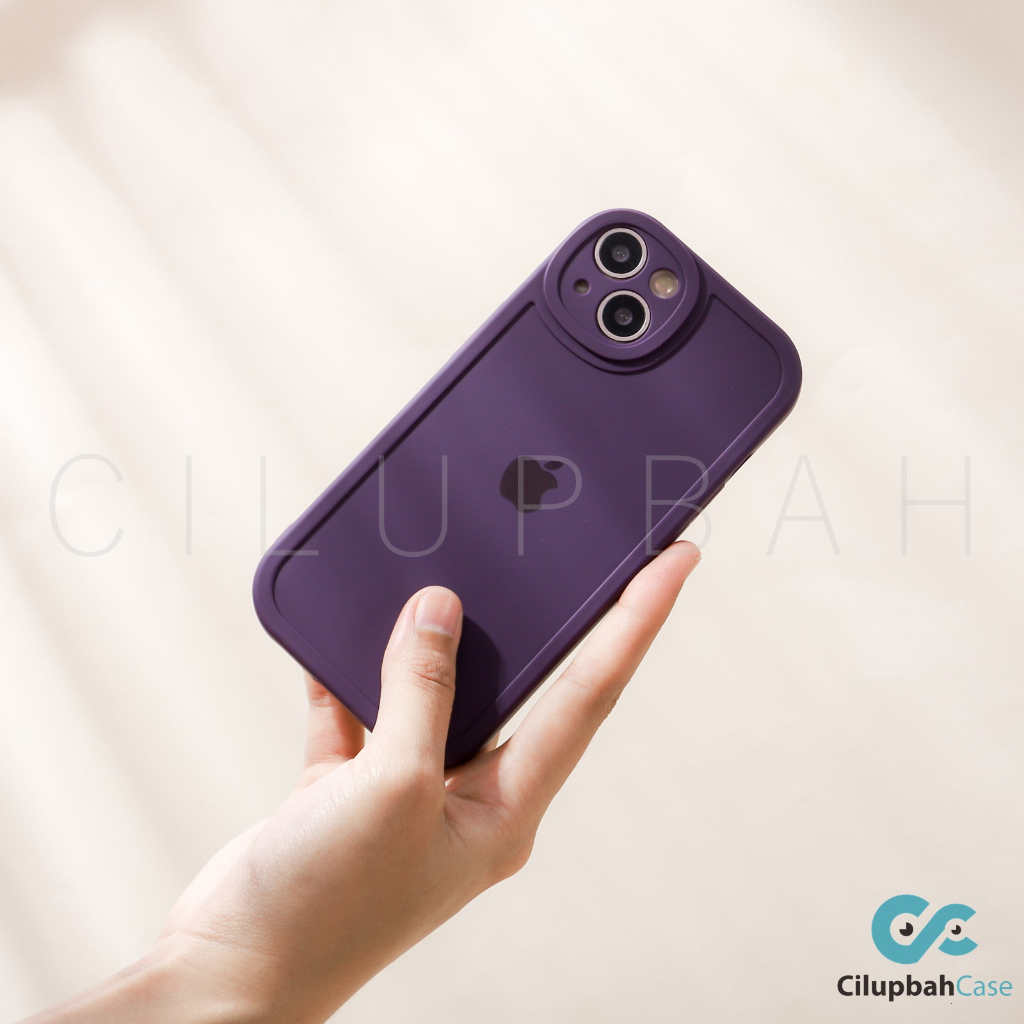 Silicone Deep Purple Round Case for iPhone 7 8 PLUS XR X XS Max / 11 Pro Max / 12 Pro Max / 13 Pro Max / 14 Plus Pro Max