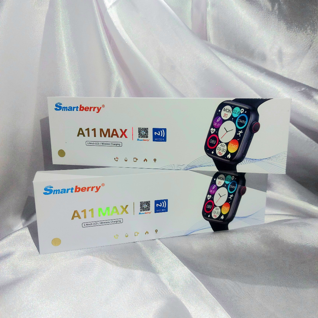 JAM TANGAN SMARTWATCH PRIA WANITA ORIGINAL. SMARTBERRY A11 MAX. LAYAR SENTUH. LIMITED EDITION