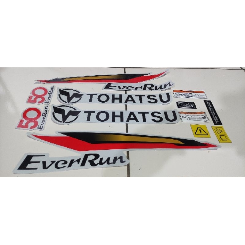 Stiker Striping Mesin Tempel TOHATSU 50Pk New  Sticker Mesin TOHATSU