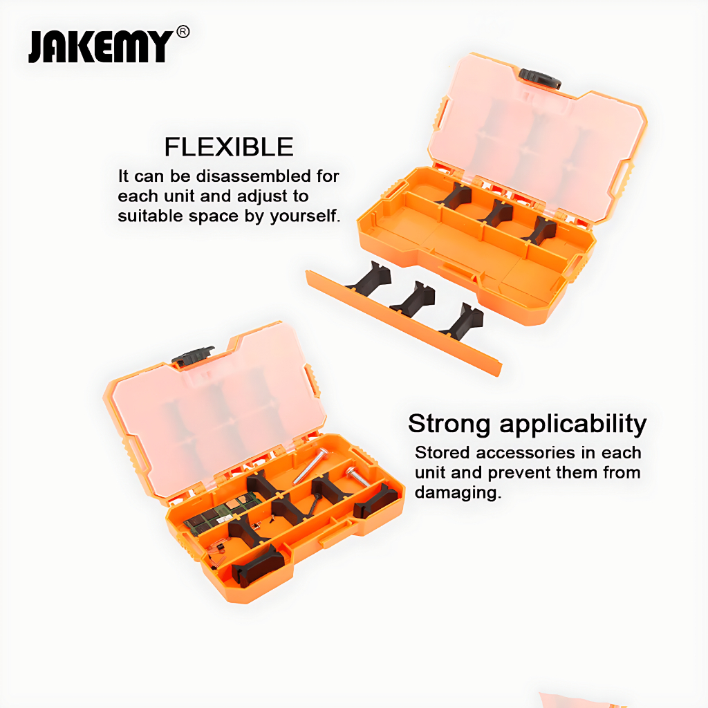 Jakemy Customizable Storage Container Box - JM-Z14 - Orange Original